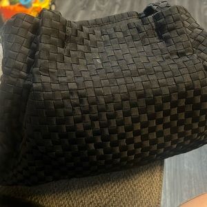The Sak Purse Black Weave Woven Ribbon Purse Hand/Shoulder bag